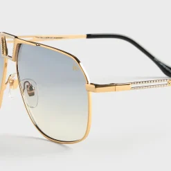 Bellagio Two-Tone Yellow & White Gold Sunglasses