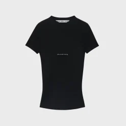 Crewneck Top with Jacquard Logo