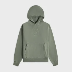 3D Embroidered Logo Head Garment Dyed Hoodie