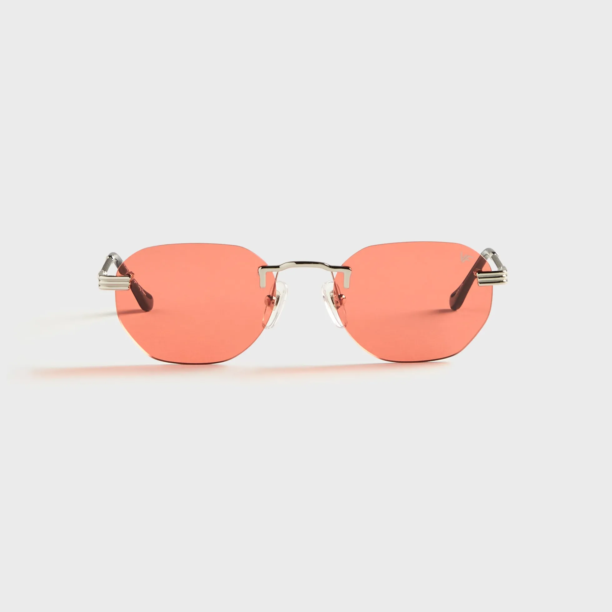 Detroit Player Rimless Drill Mount 24KT White Gold Sunglasses