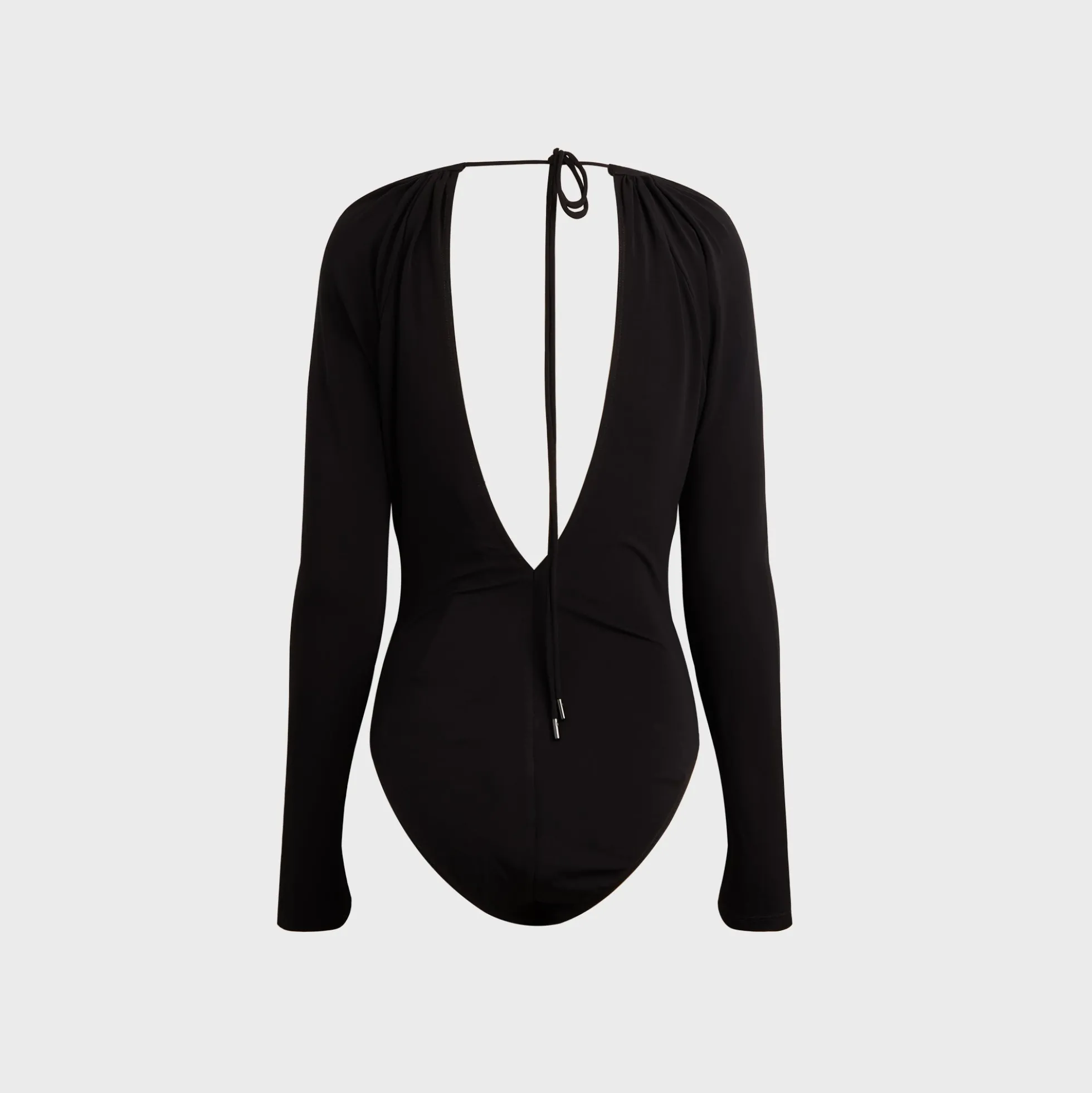 Draped Jersey Long Sleeve Top