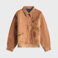 Duck Canvas Kakishibu Dye Zipped Work Jacket