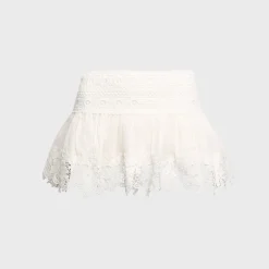 Ell Lace Trim Mini Skirt