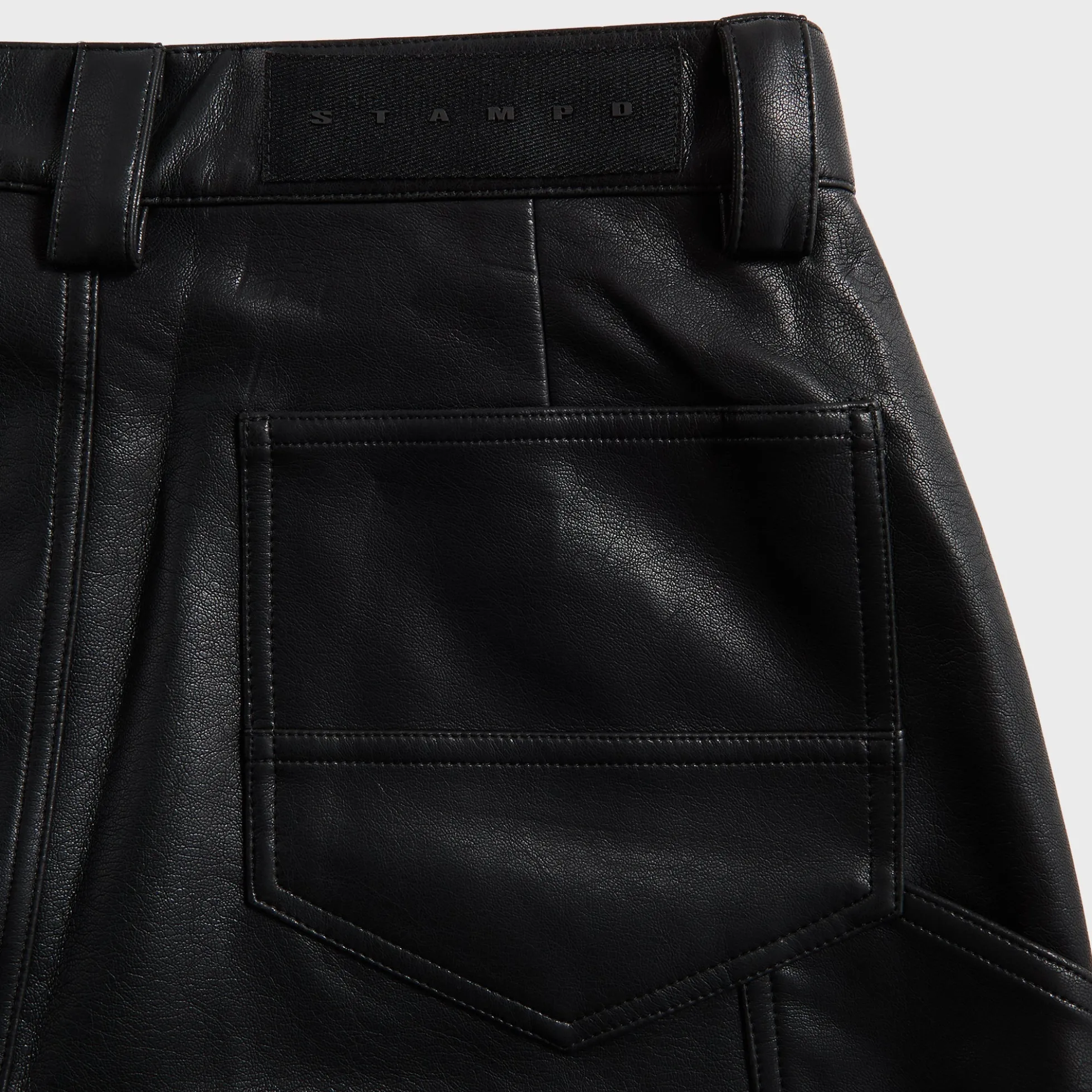 Faux Leather Carpenter Pant