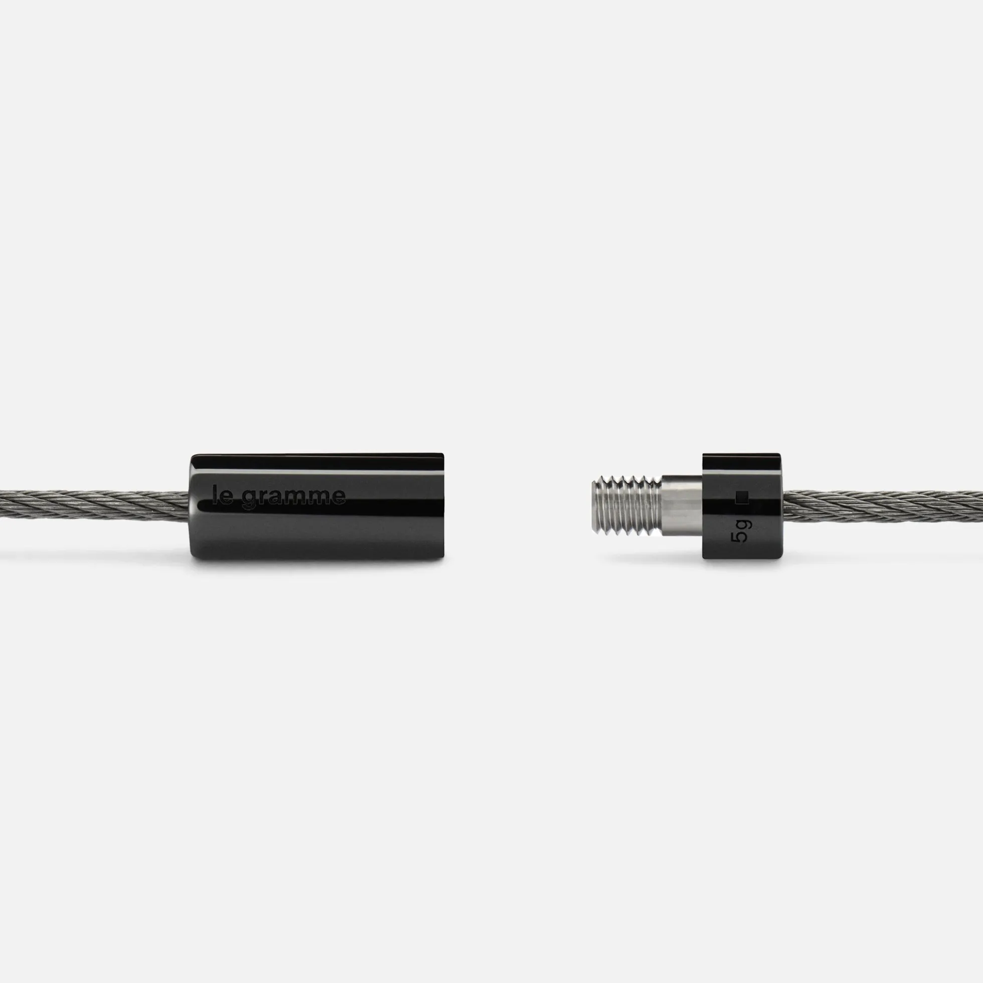 5g Polished Ceramic Cable Bracelet