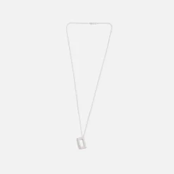 3.4g Rectangle Pendant Polished Silver