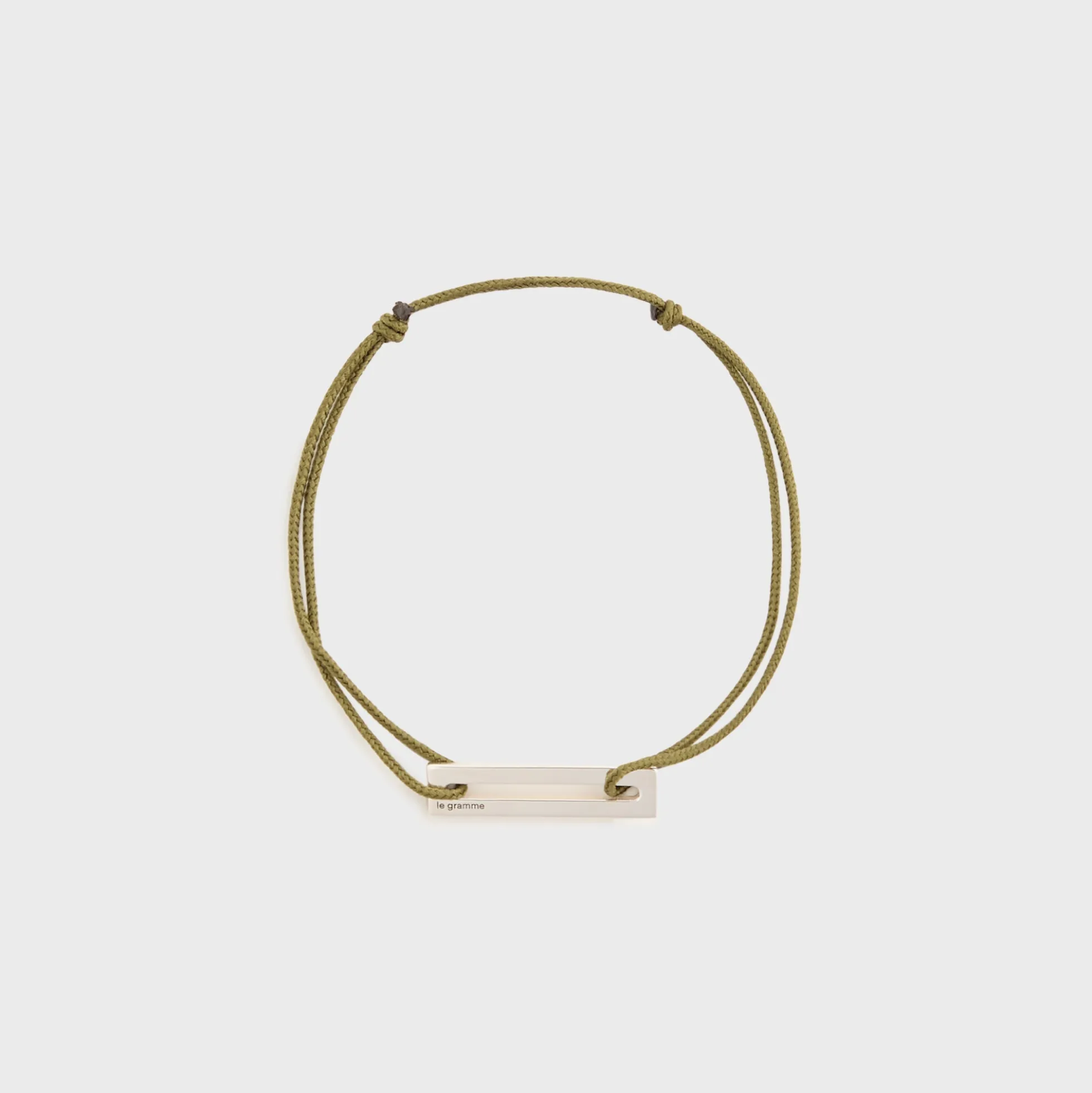 1.7g Sterling Silver Khaki Cord Bracelet