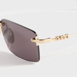 GG Rectangular Frame Sunglasses