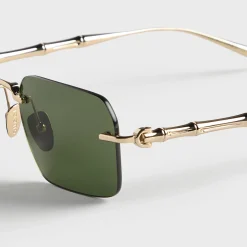 GG2154S Metal Rectangle Sunglasses