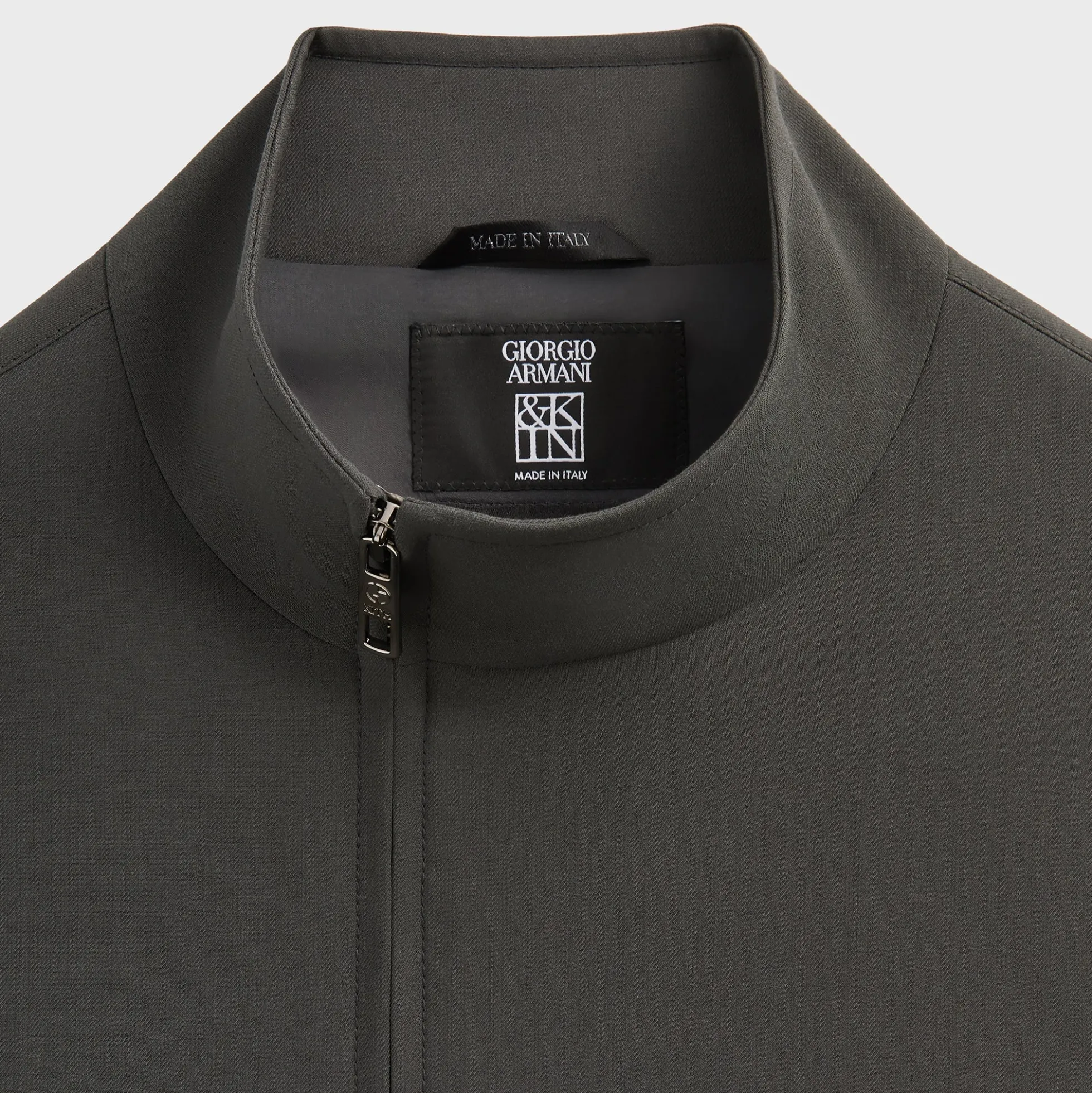 Giorgio Armani & Kith &Kin Asymmetrical Zip Front Shirt