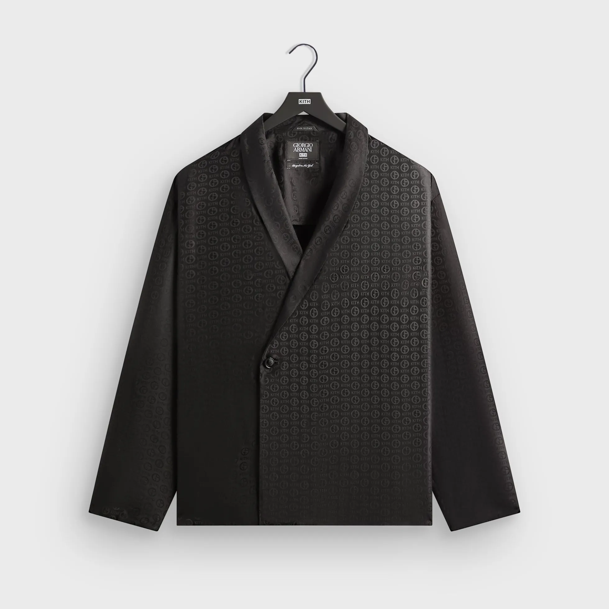 Giorgio Armani & Kith Monogram Long Sleeve Thompson Crossover Shirt