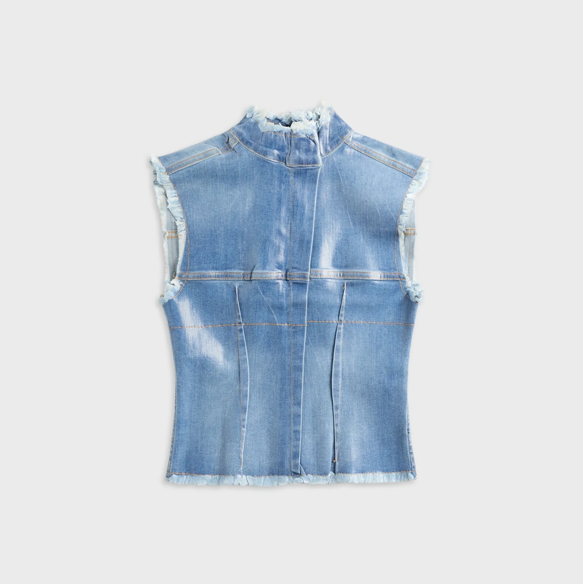 Glazed Denim Zip Top