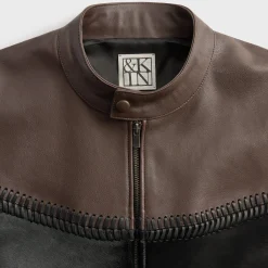 &Kin Combo Leather Avari Moto Jacket