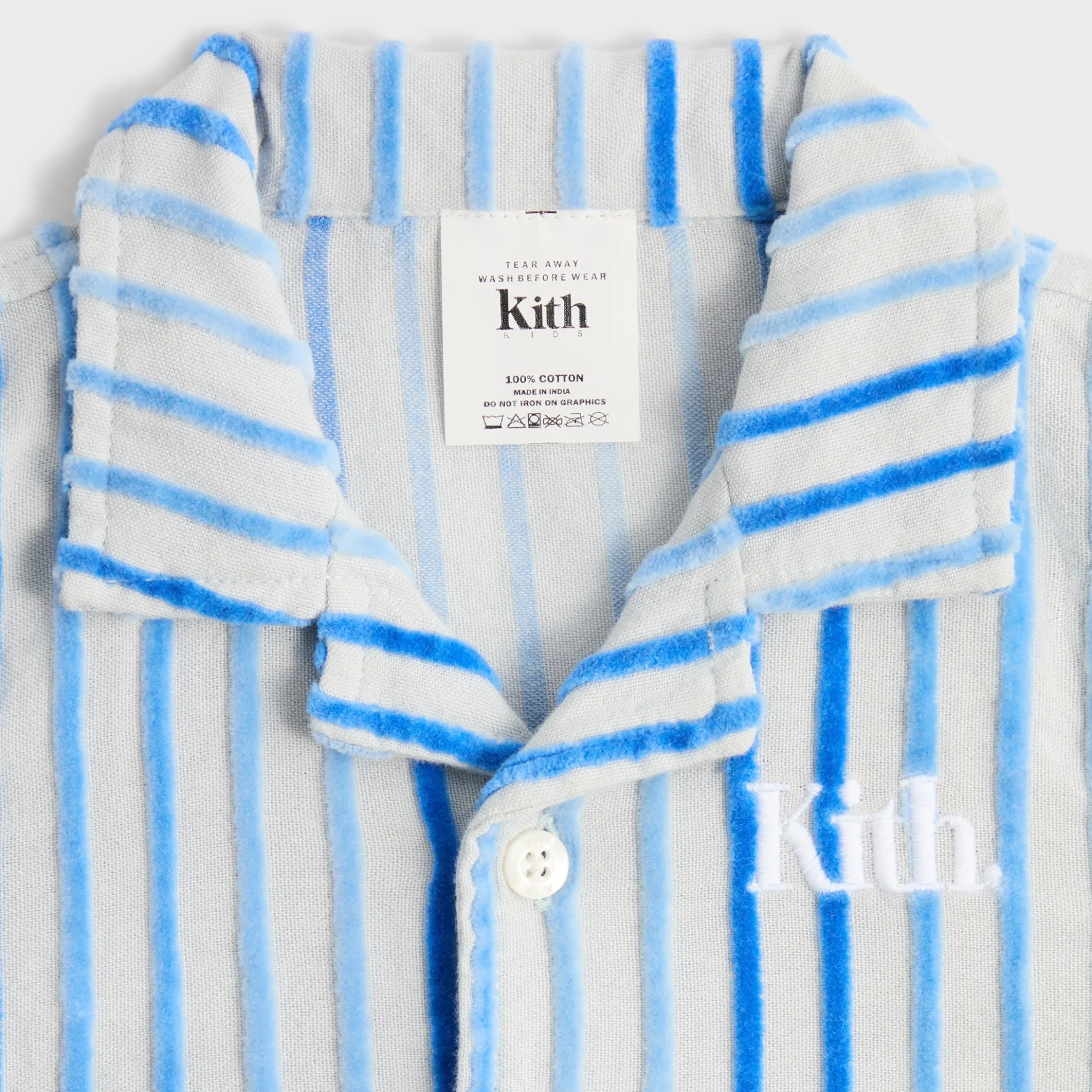 Kith Baby Chenille Stripe Thompson Camp Shirt