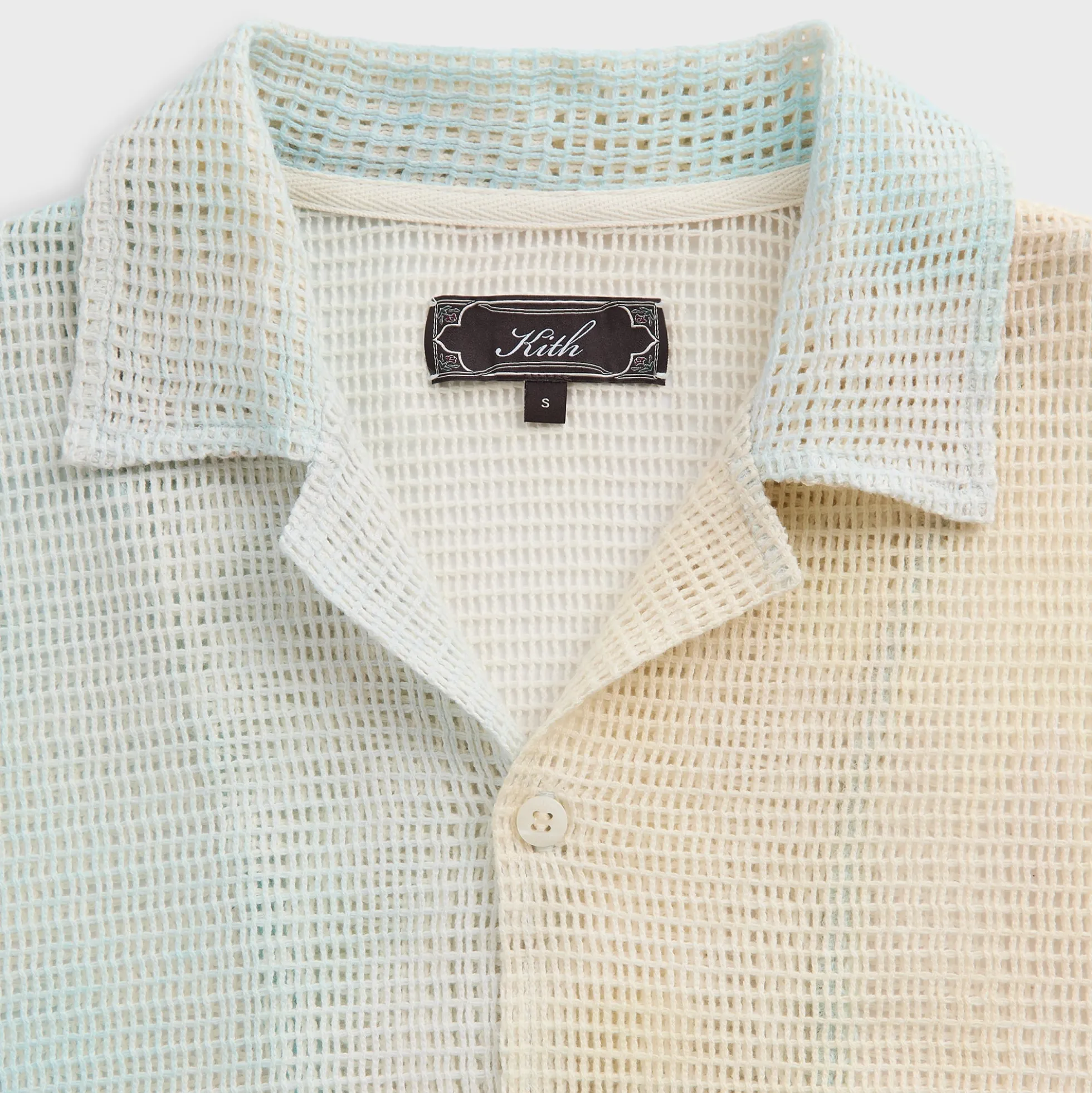Kith Cloud Dye Cotton Mesh Thompson Camp Collar Shirt