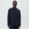 Kith Crest Logo Long Sleeve Boxy Collared Overshirt