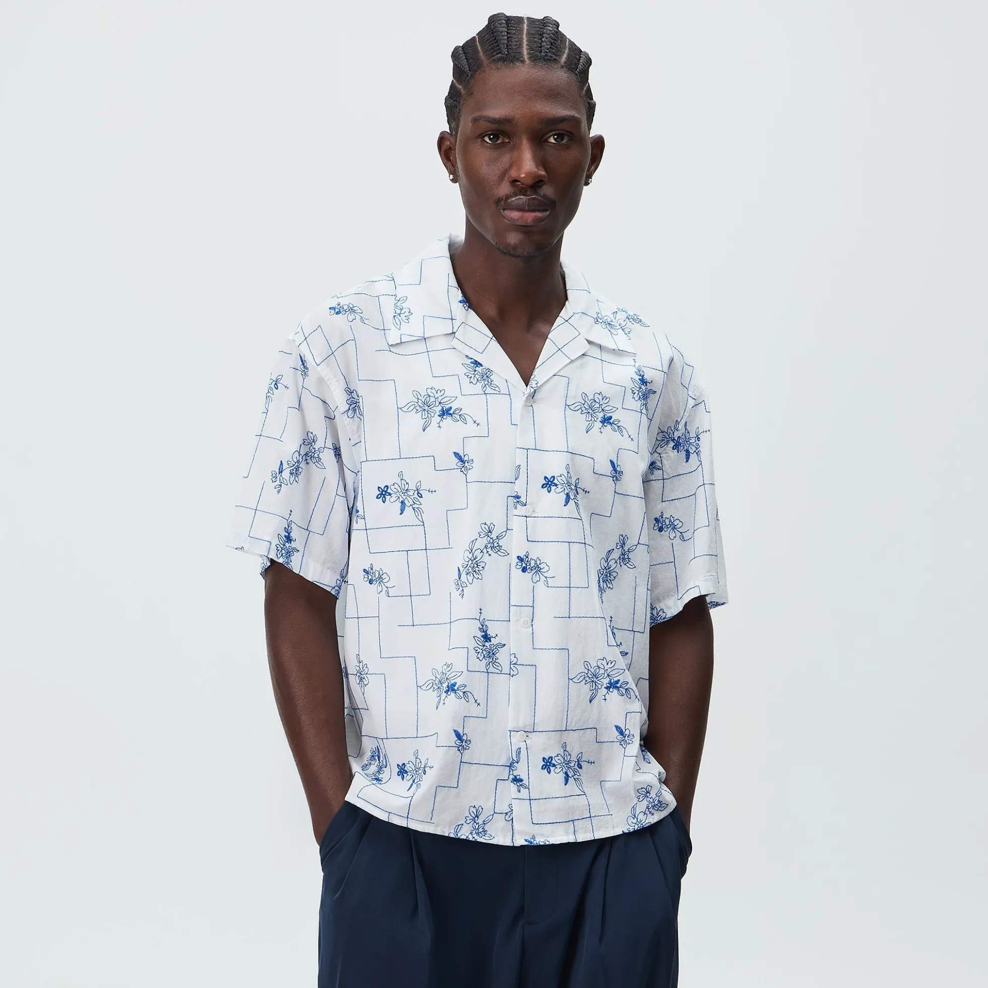 Kith Embroidered Cotton Voile Gianni Shirt