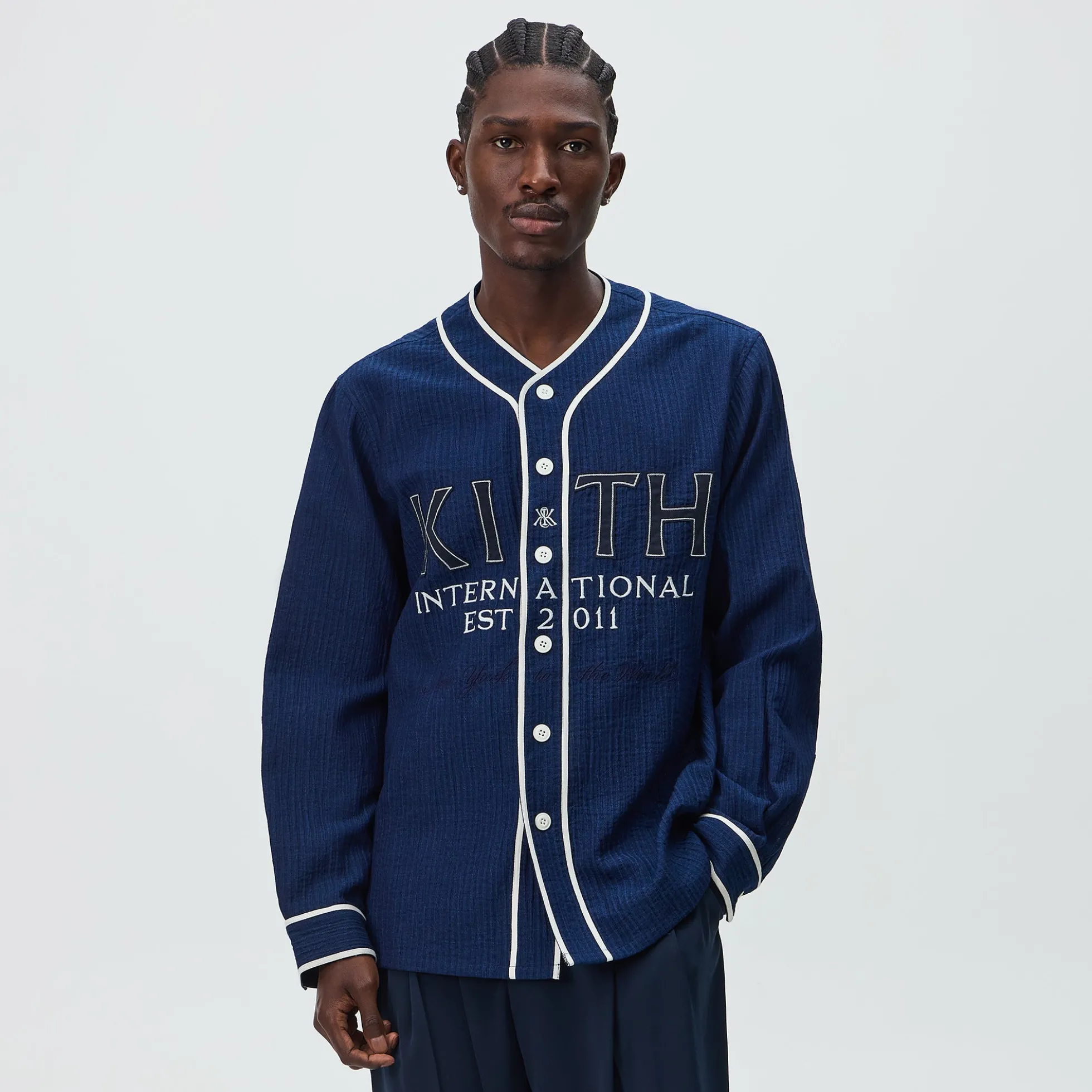 Kith Indigo Seersucker Daley Shirt