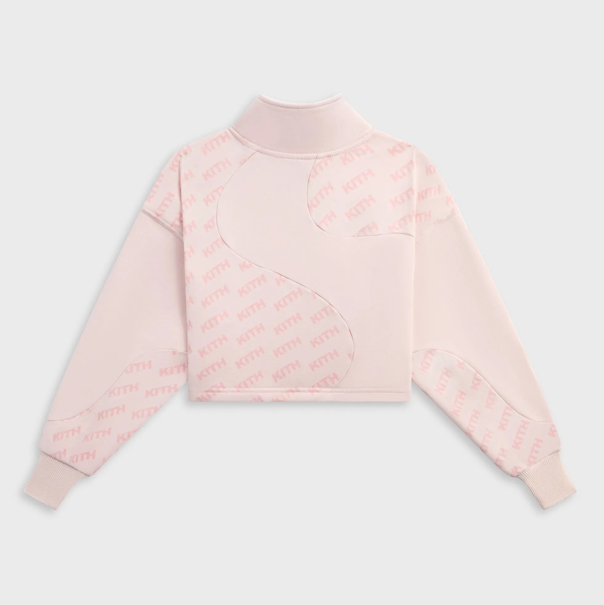 Kith Kids Blocked Monogram Cropped Jasper Quarter Zip