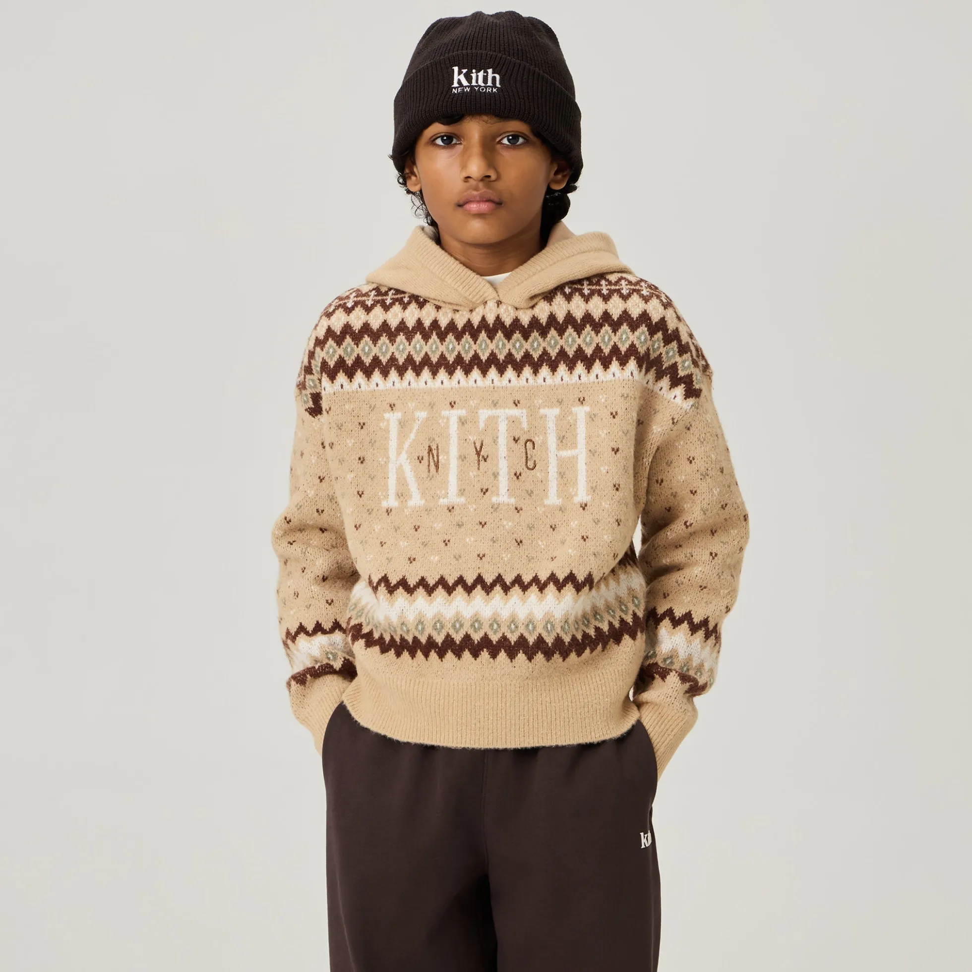 Kith Kids Novelty Fair Isle Nelson Hoodie Sweater