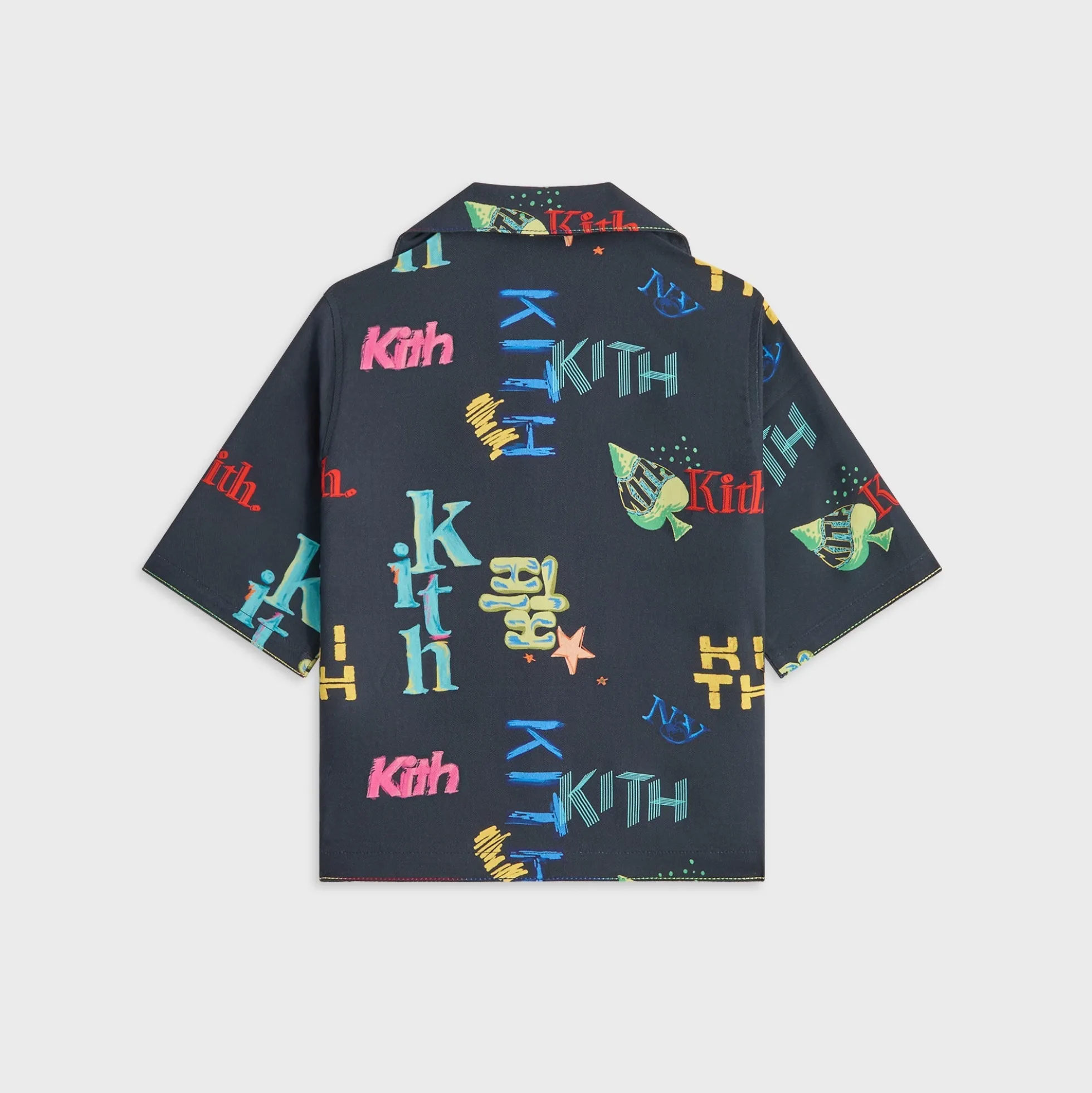 Kith Kids Thompson Camp Tossed Monogram Shirt