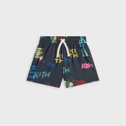 Kith Kids Thompson Camp Tossed Monogram Short