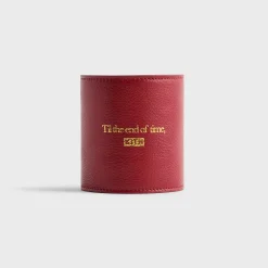 Kith Monogram Saffiano Leather Adjustable Candle Holder