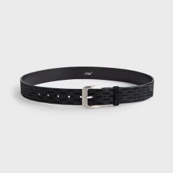 Kith Monogram Suede Leather Belt
