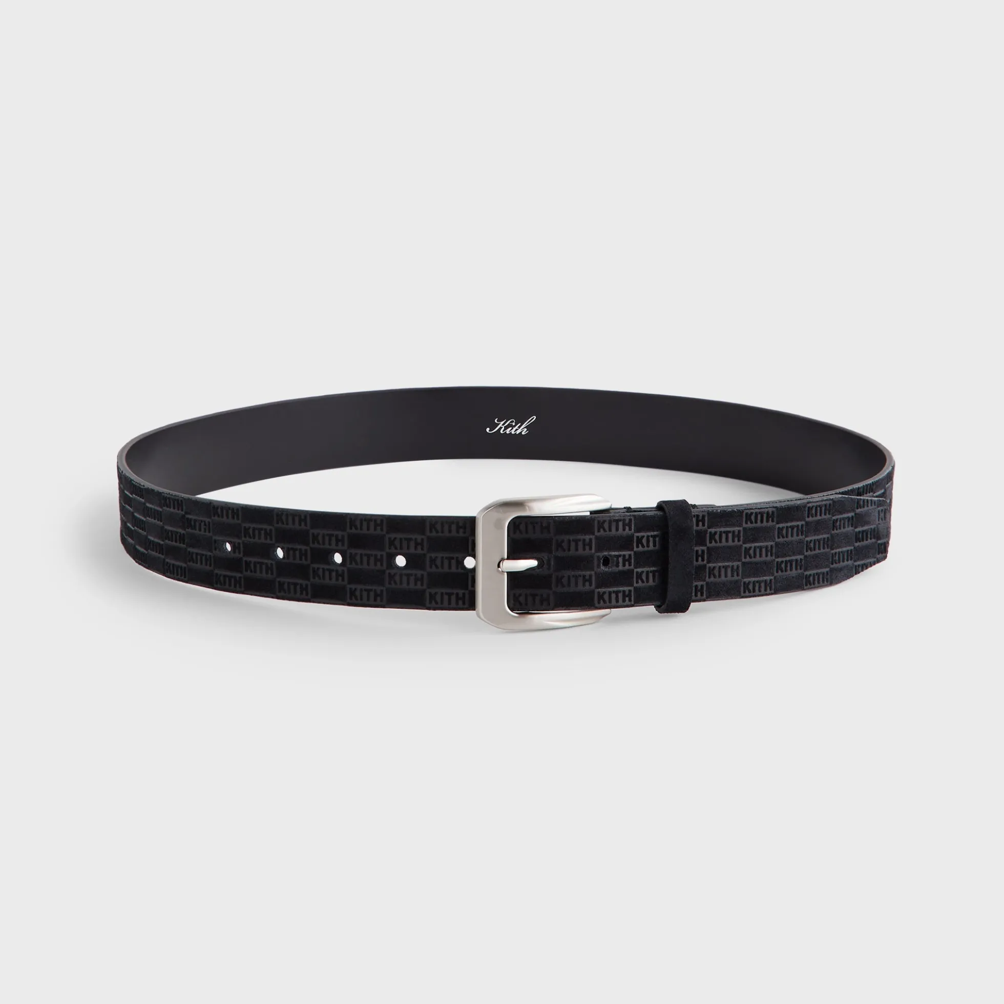 Kith Monogram Suede Leather Belt