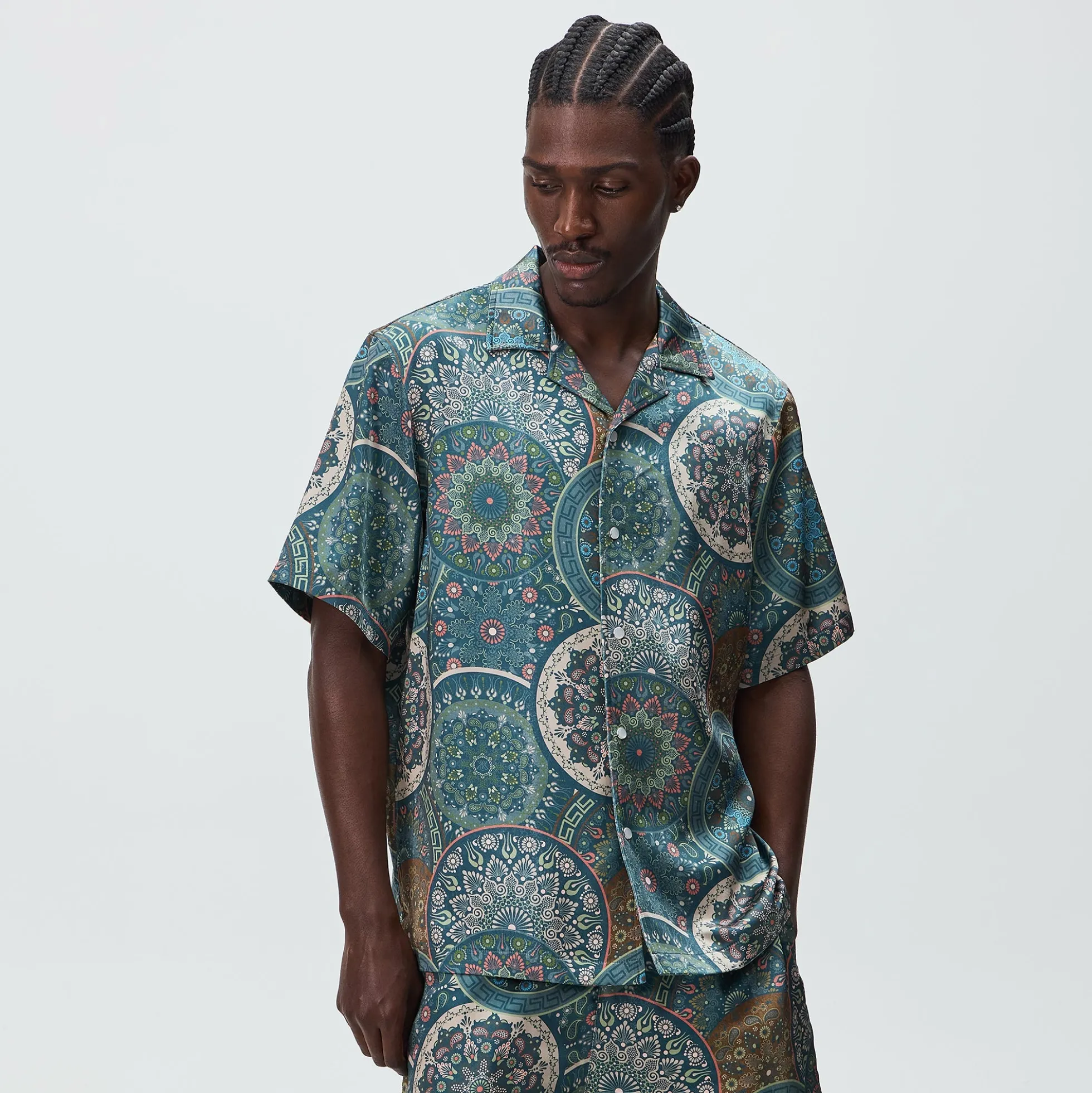 Kith Mosaic Mandala Thompson Camp Collar Shirt
