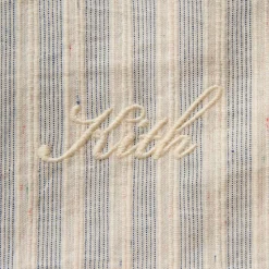 Kith Neon Slub Stripe Cropped Beckham Camp Collar Shirt