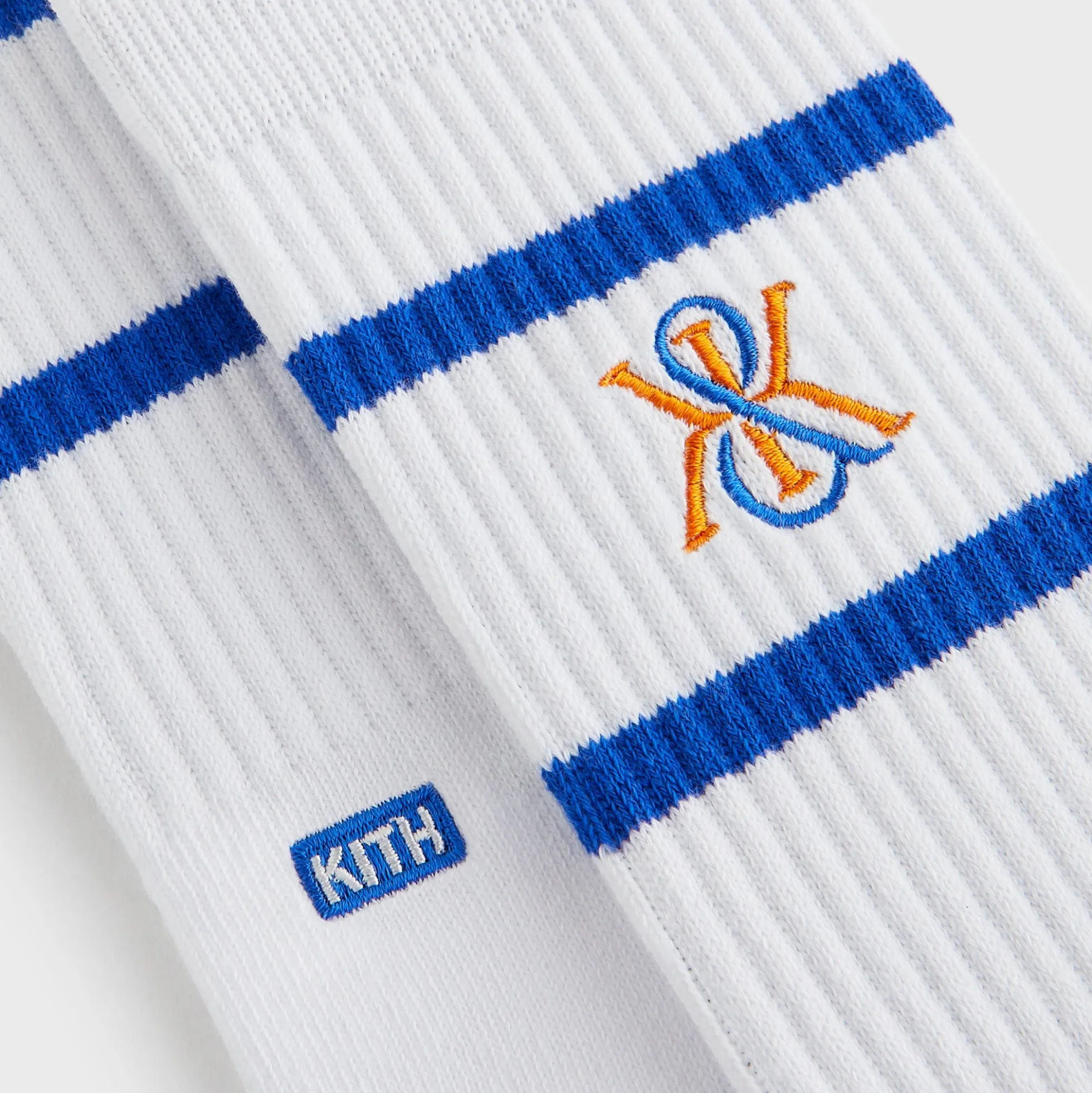 Kith 3-Pack K Crest Striped Cotton Crew Socks