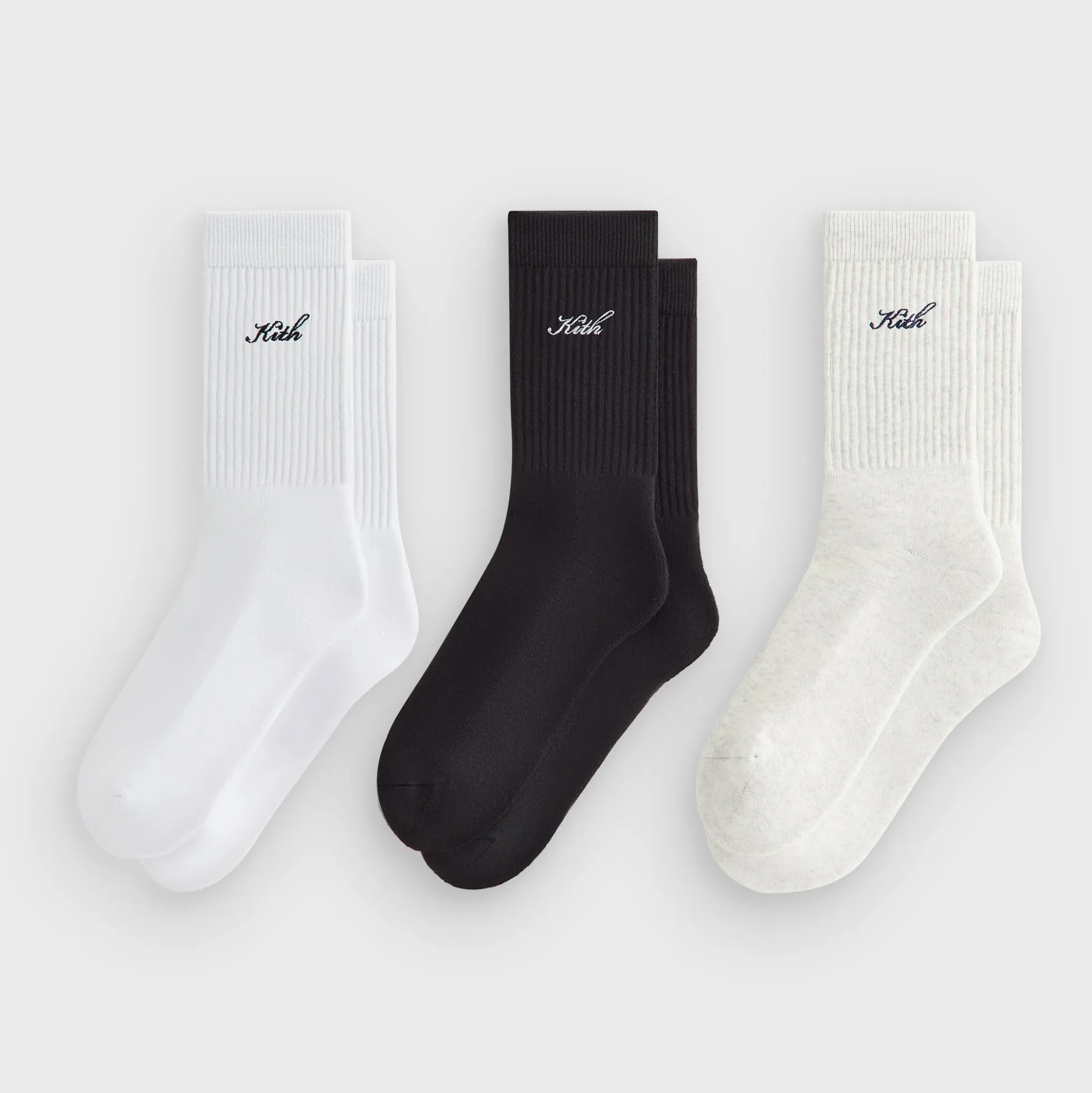 Kith 3-Pack Script Cotton Crew Socks