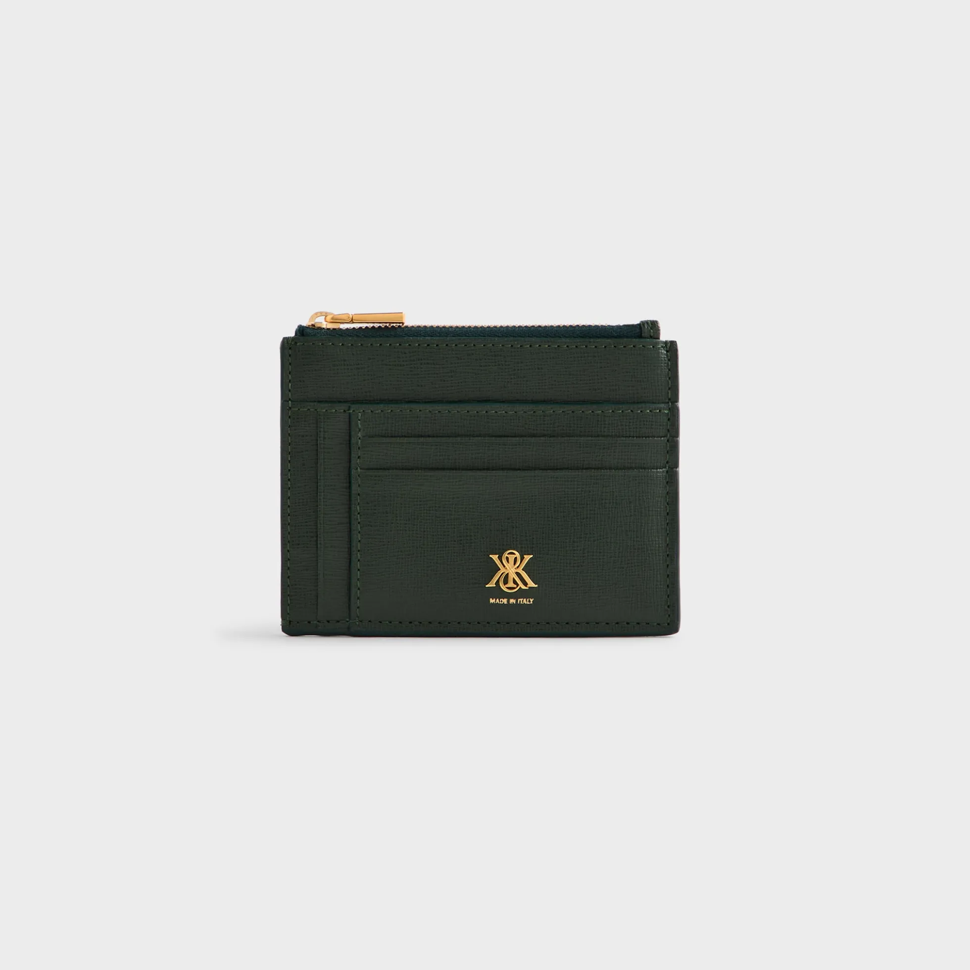 Kith Saffiano Leather Zip Card Case