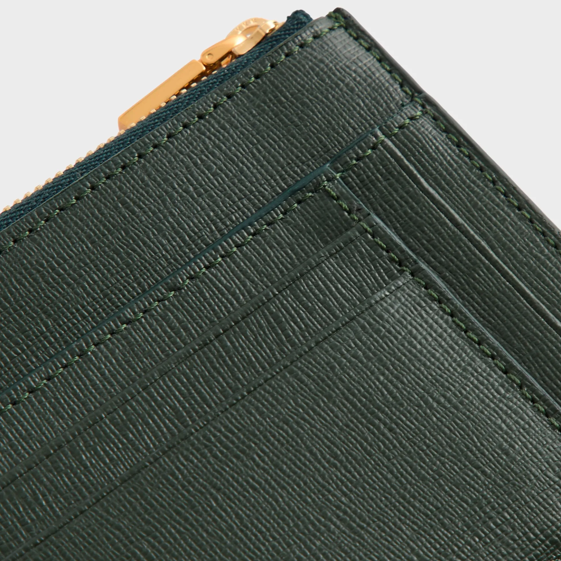 Kith Saffiano Leather Zip Card Case