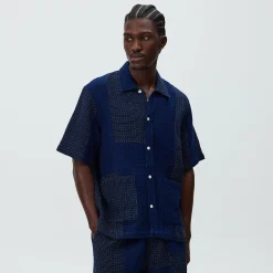 Kith Stitched Patchwork Boxy Collared Overshirt
