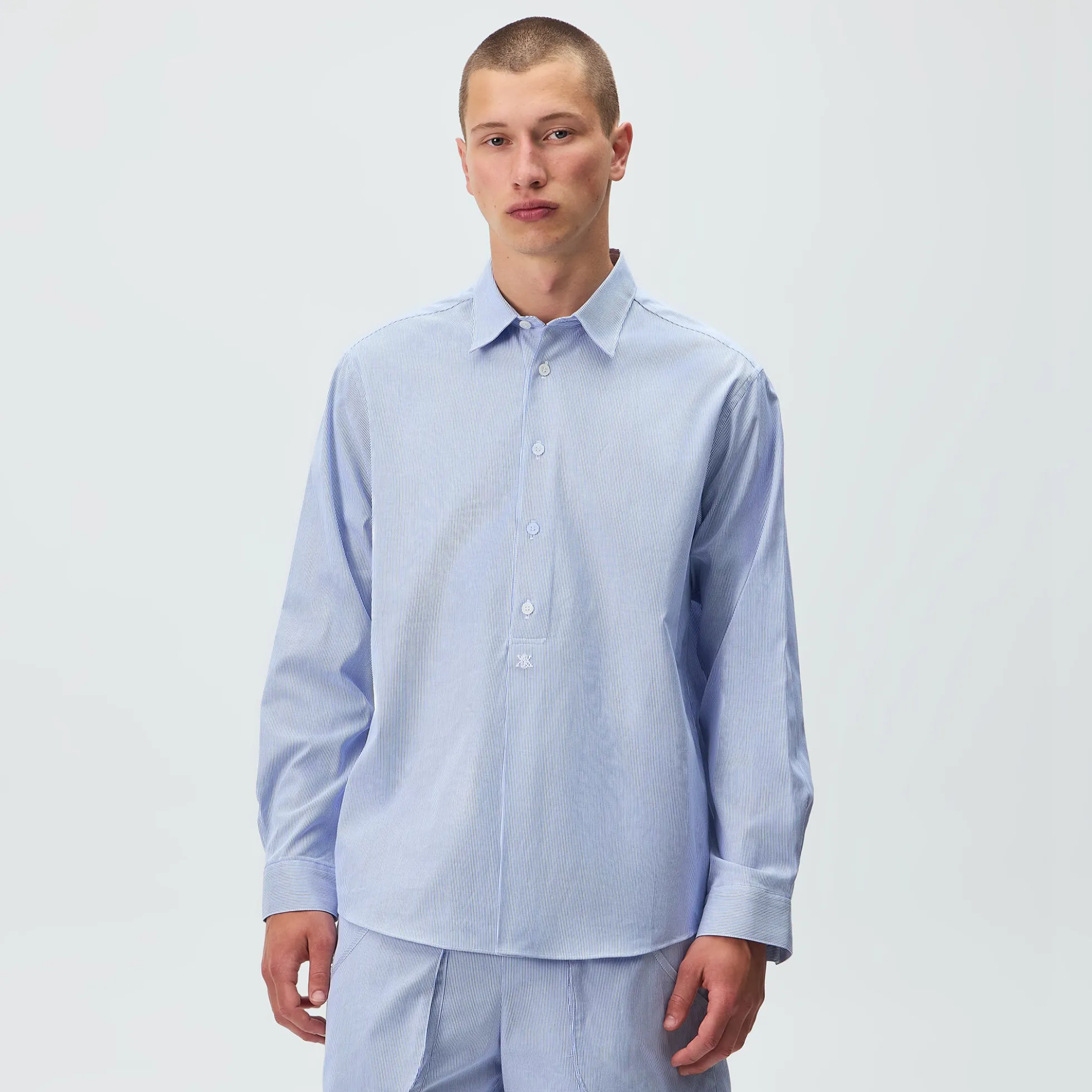 Kith Textured Microstripe Ian Popover Shirt