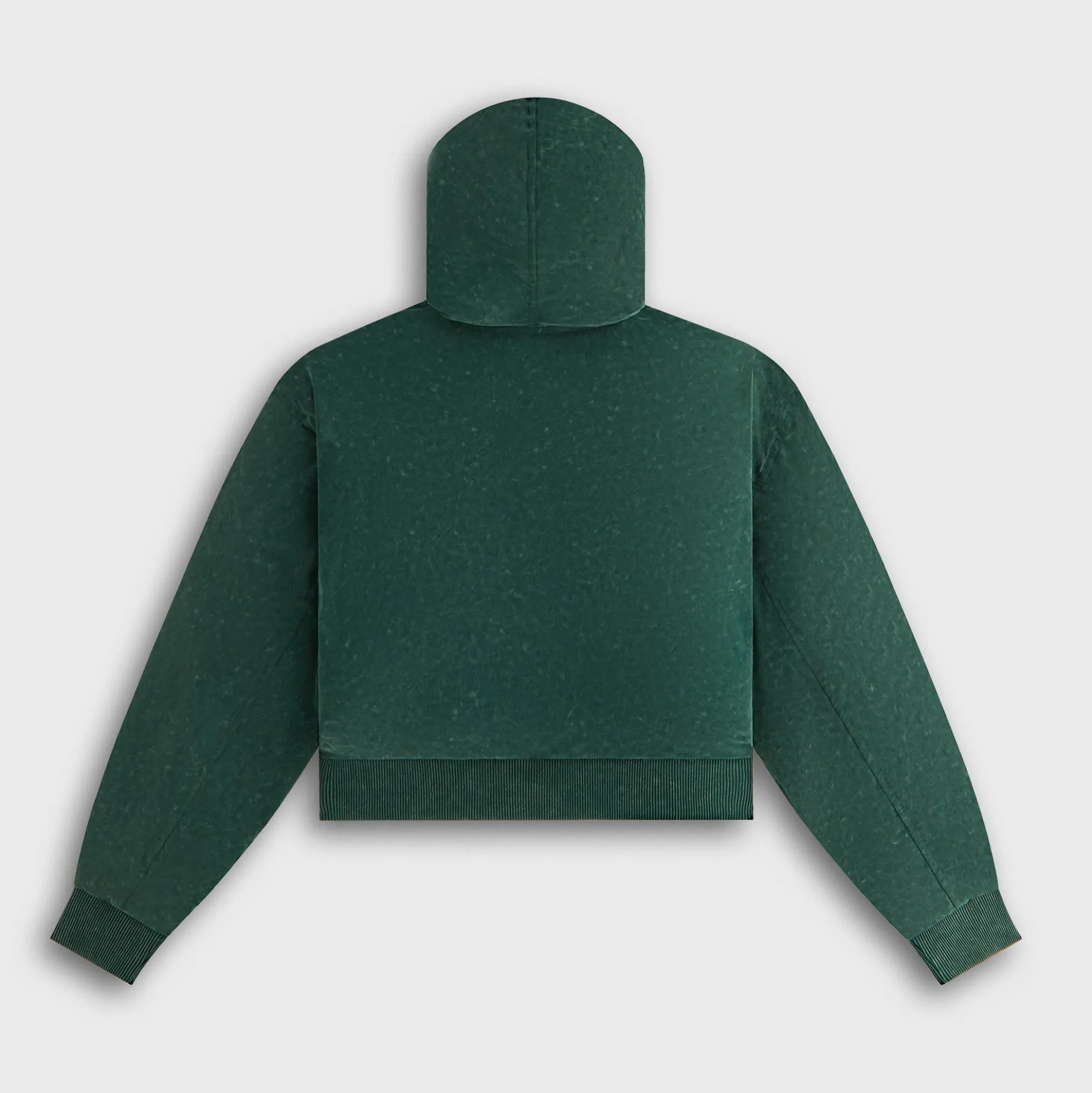 Kith Women Bex Cropped Sueded Jersey Puffer