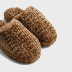 Kith Women Monogram Shearling Slippers