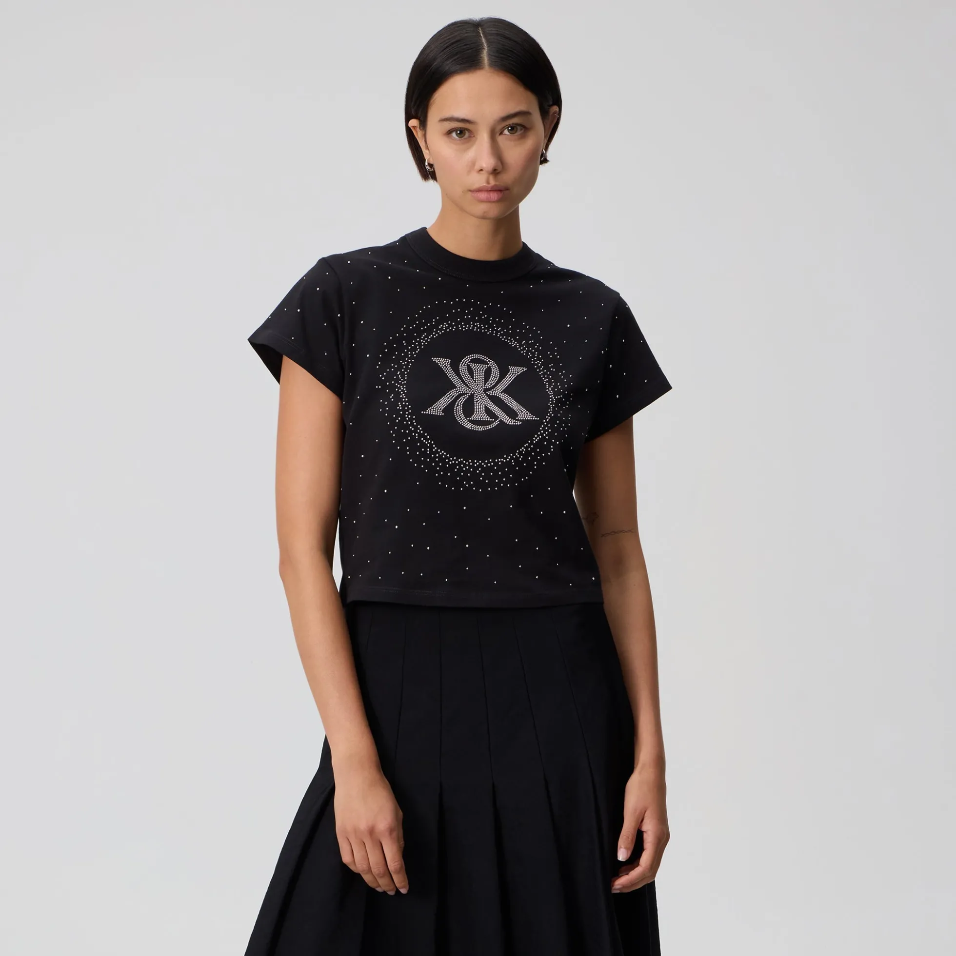 Kith Women Mulberry Vintage Studded Crest Tee