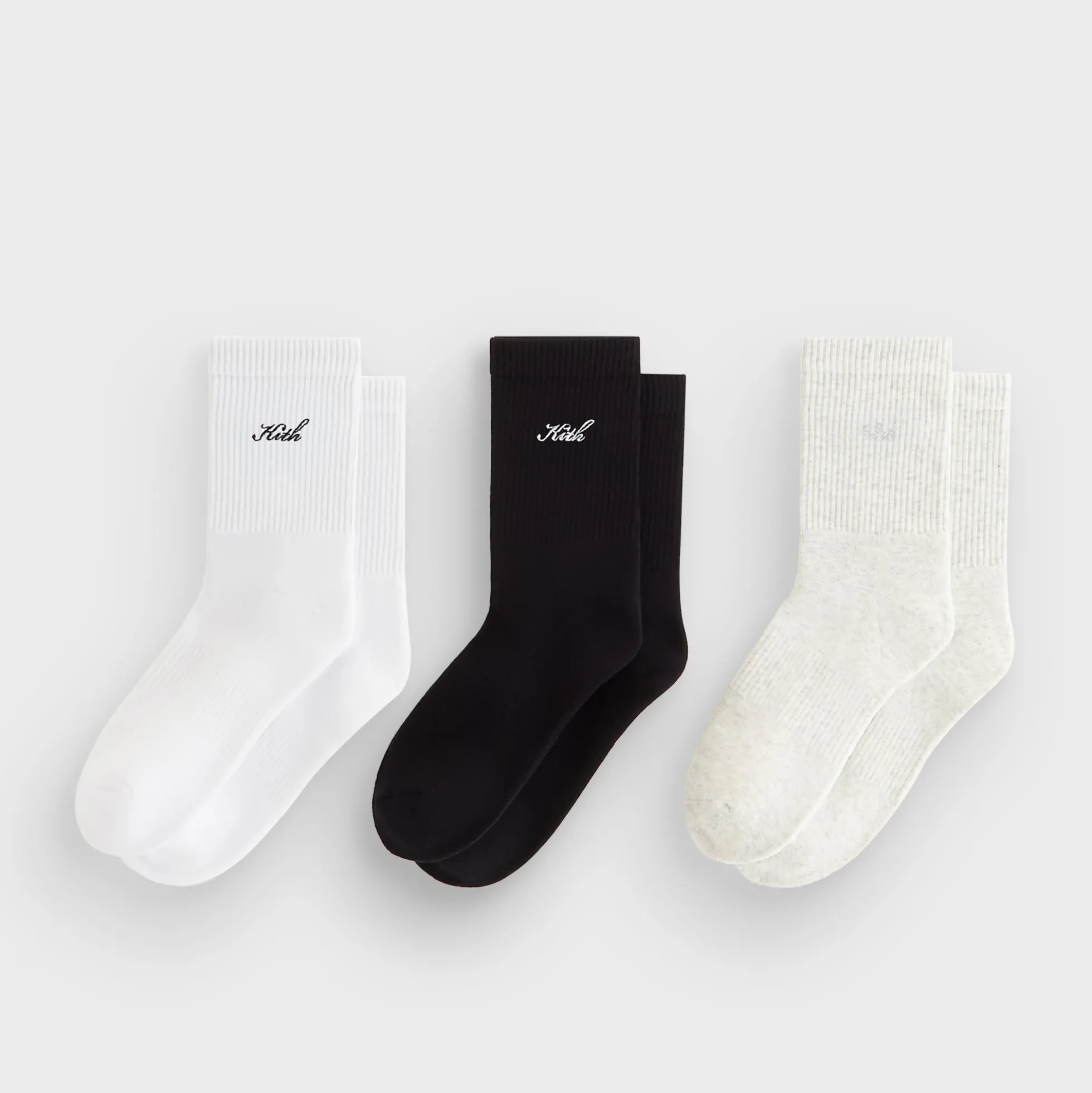 Kith Women 3-Pack Lightweight Cotton Classic Crew Socks