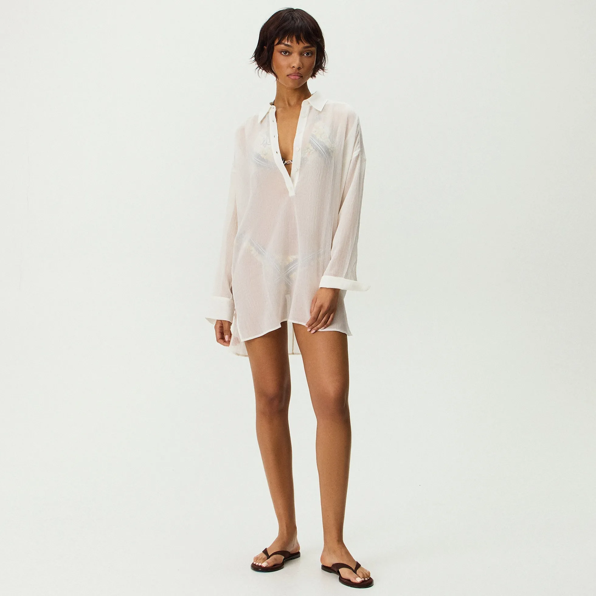 Kith Women Sarai Sheer Shirt Dress