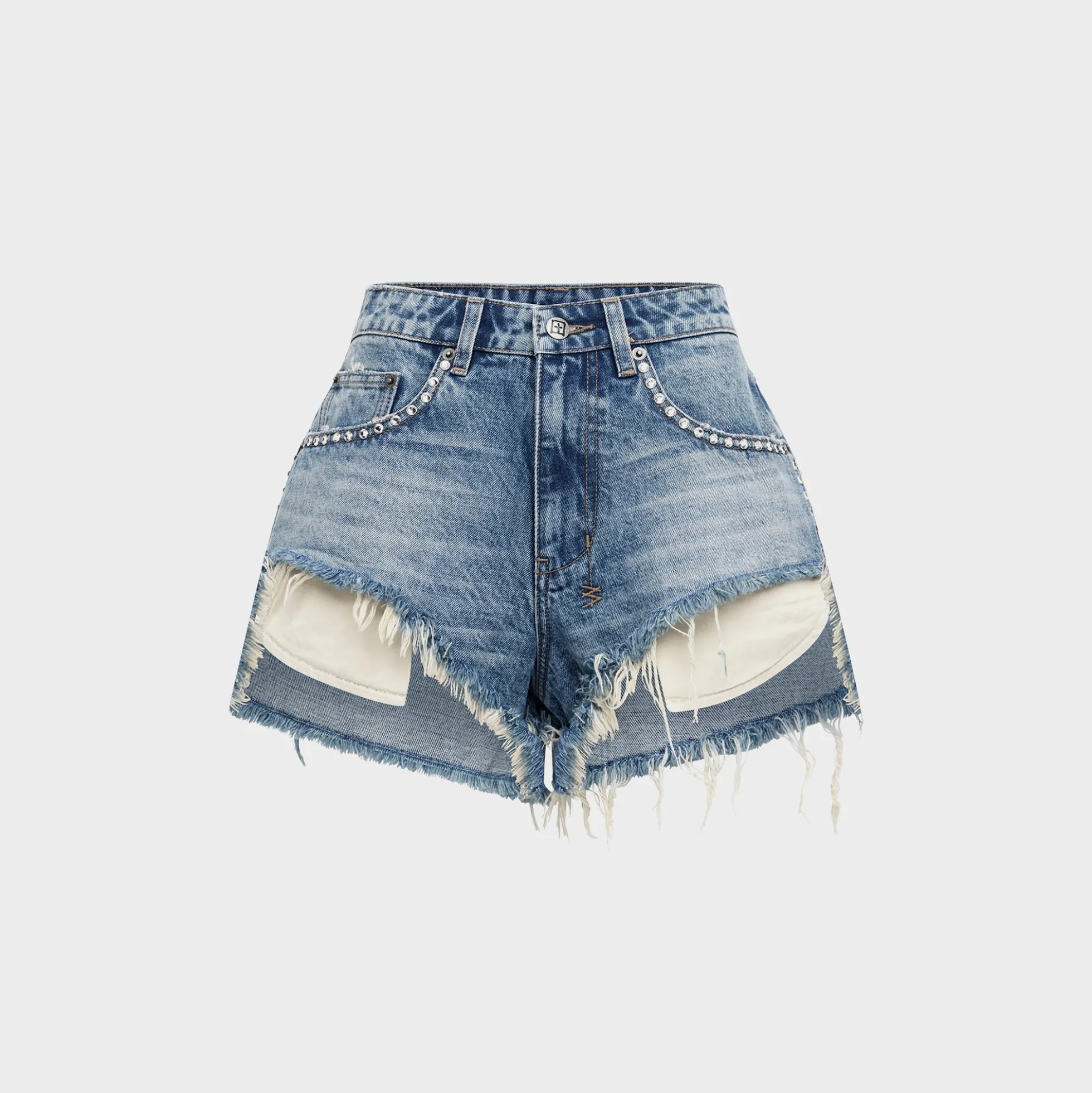 Kulture Krystal Denim Kut Off Short