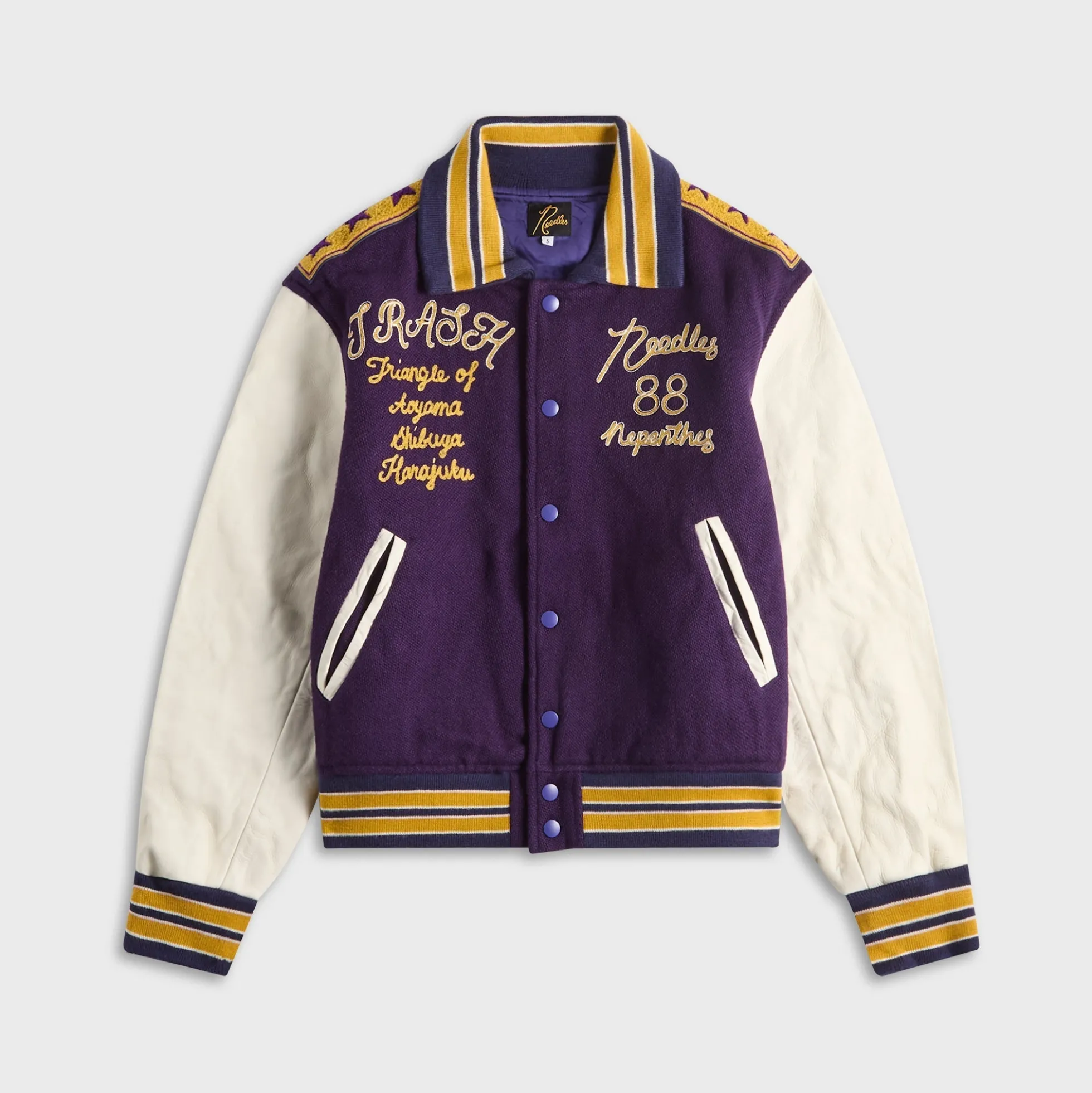 Lettered Wool Melton Jacket