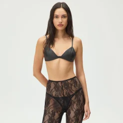 Lisa for Kith Women Braelyn Faux Leather Bra