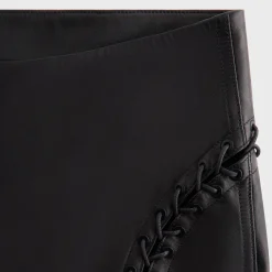 Lisa for Kith Women Cerise Leather Lace Up Pant
