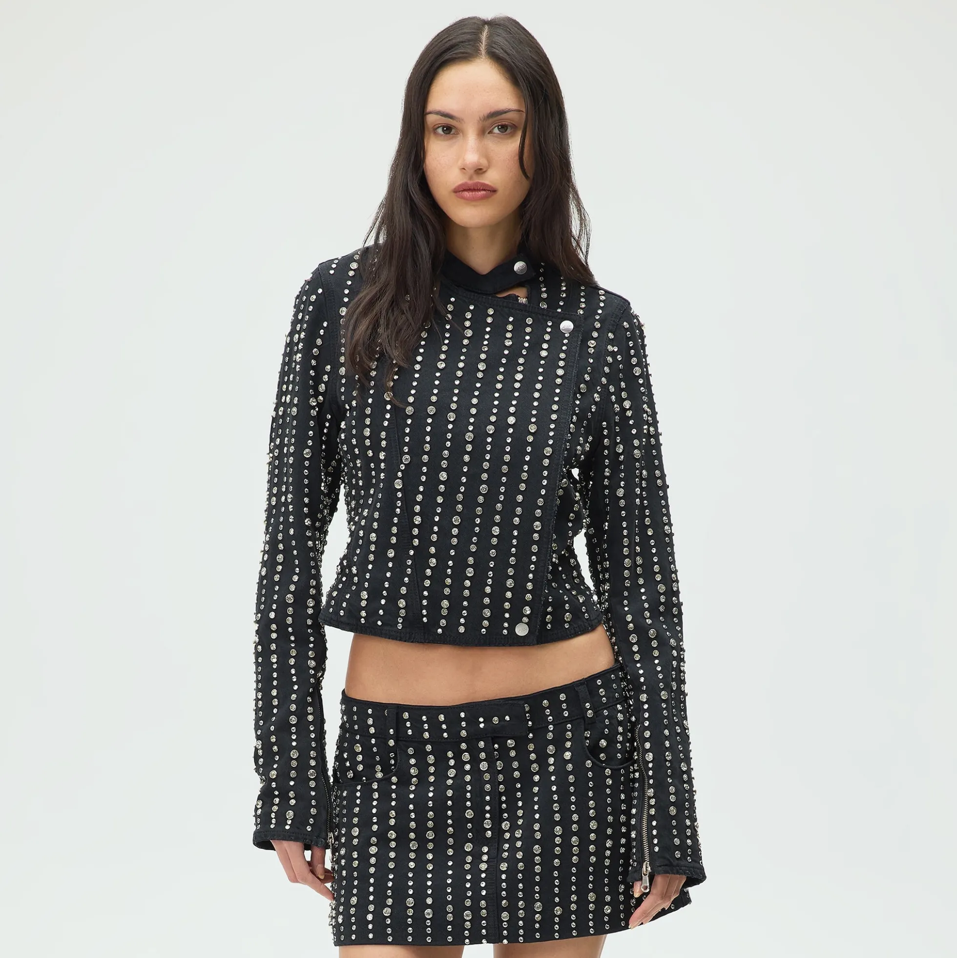 Lisa for Kith Women Deion Studded Denim Jacket
