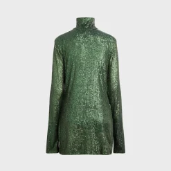 Long Sleeve Slim Fit Turtleneck Pickleball Dress