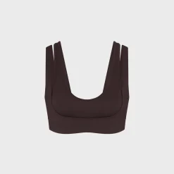 Matte Double-Strap Scoop Bra