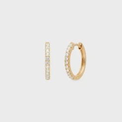 Micro Teeny Tiny Pave Huggies